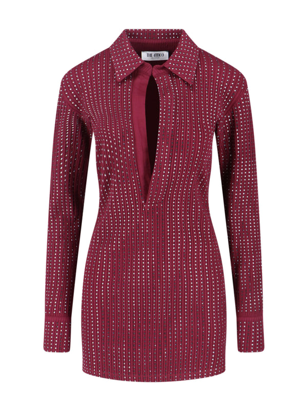 The Attico 100% Cotton dress in red