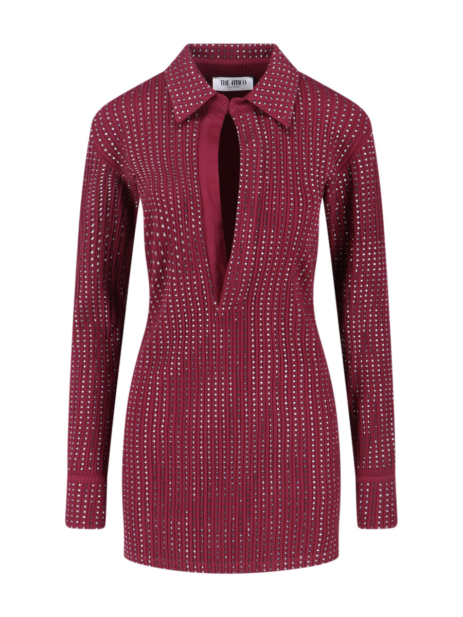 The Attico 100% Cotton dress in red