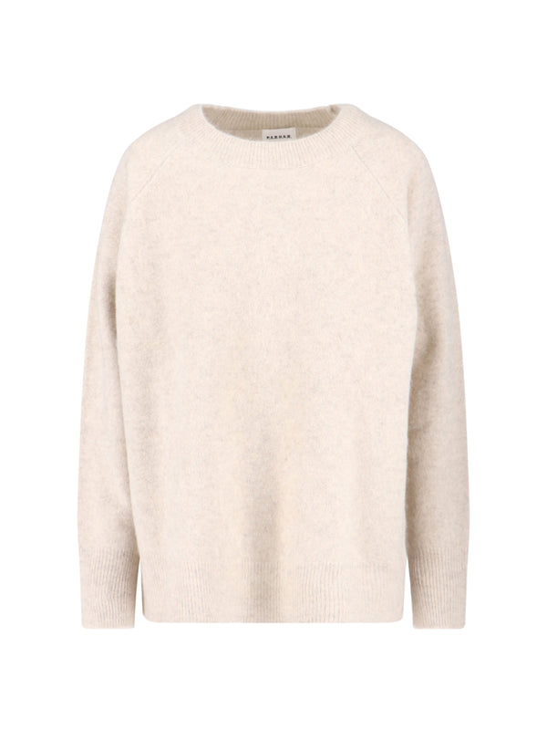 Parosh 100% Racoon sweater in white