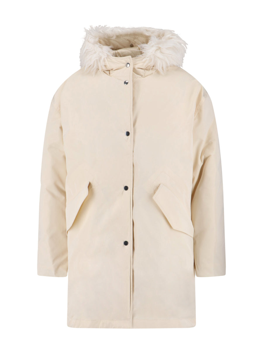 Jil Sander 100% Polyester down jacket in white