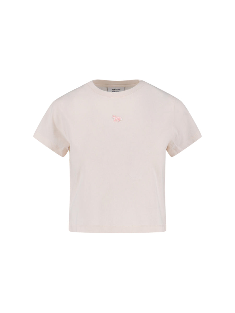 Maison Kitsune' 100% Cotton t-shirt in beige