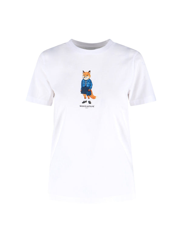 Maison Kitsune' 100% Cotton t-shirt in white