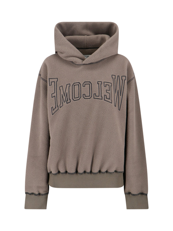 MM6 Maison Margiela 100% polyester hoodie in beige
