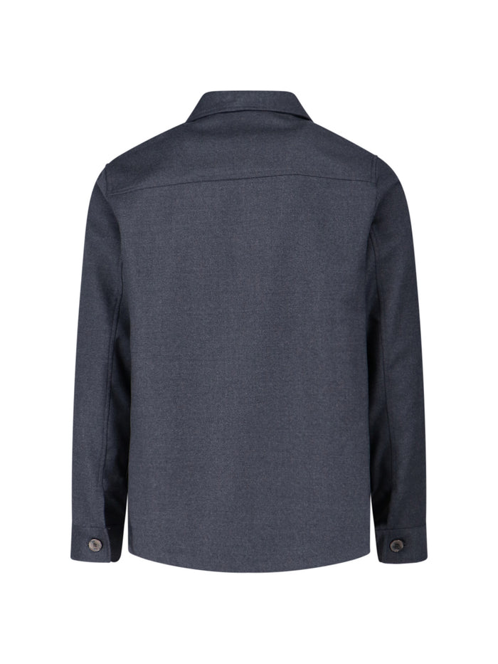 Cruna Shirts Grey Lana Vergine