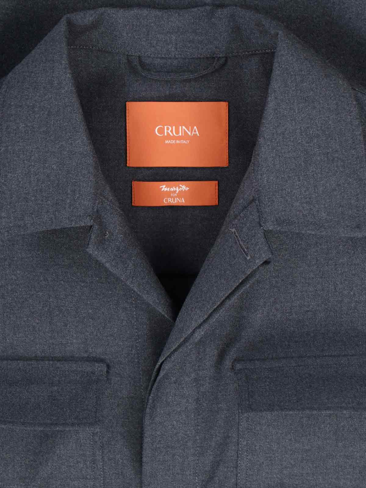 Cruna Shirts Grey Lana Vergine