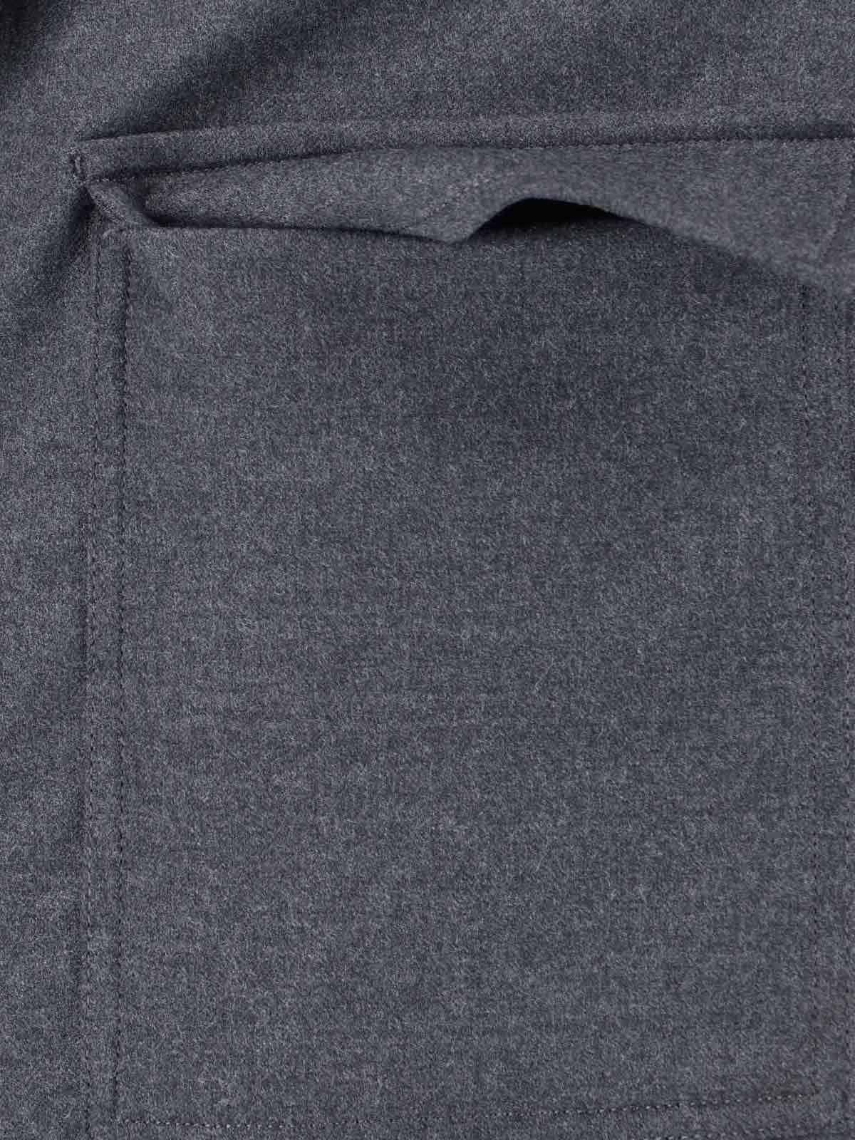 Cruna Shirts Grey Lana Vergine