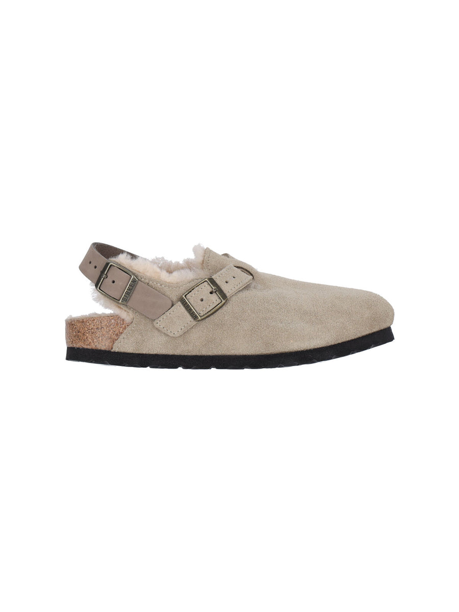 Birkenstock 100% Suede Leather clog in beige
