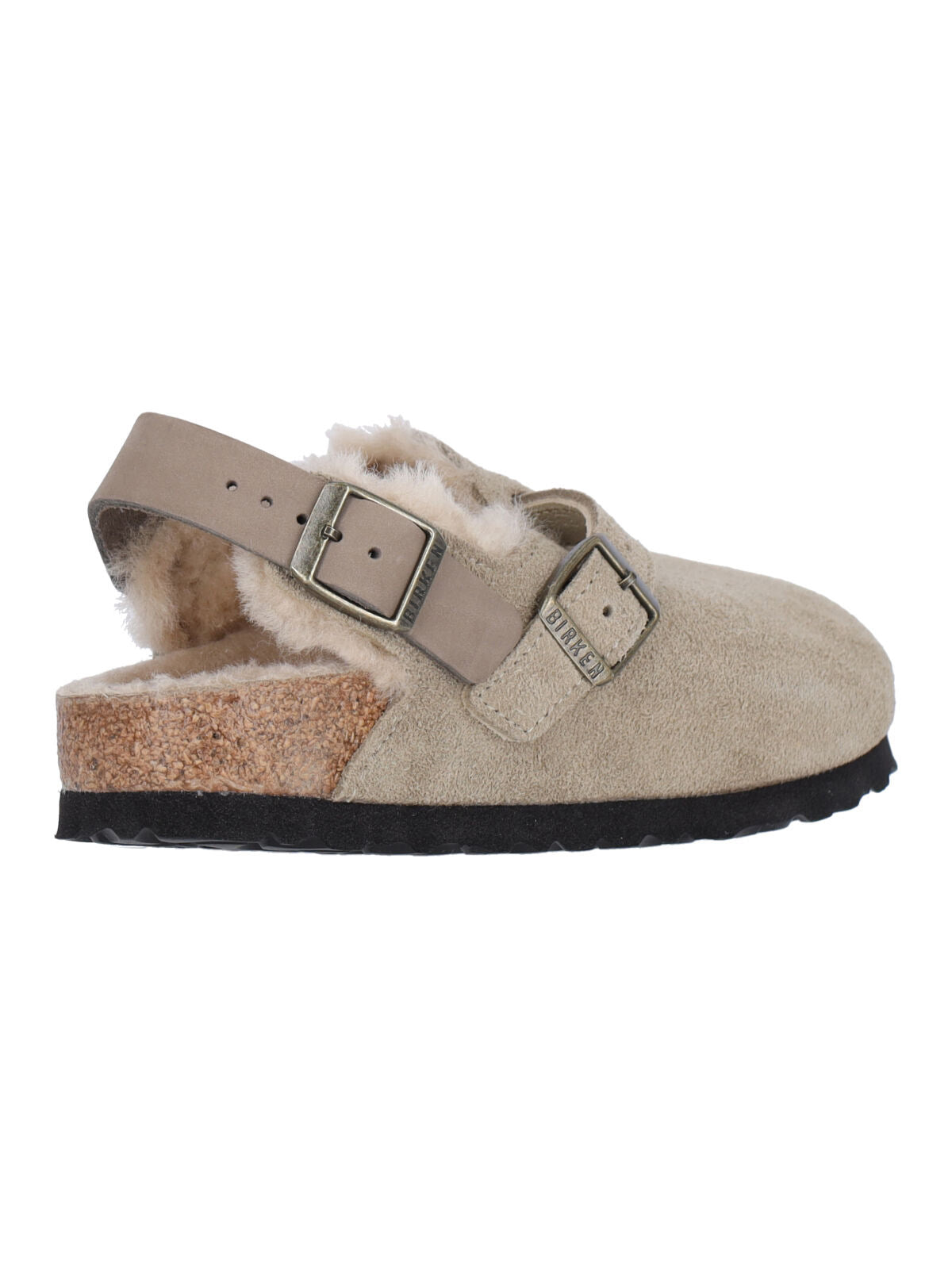 Birkenstock Sandals Beige Suede Leather