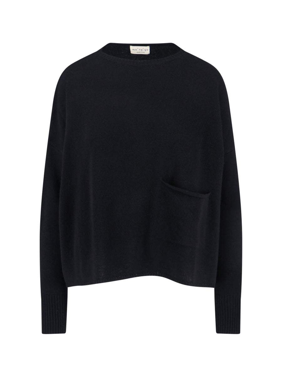 Ma'Ry'Ya 90% Virgin Wool sweater in black