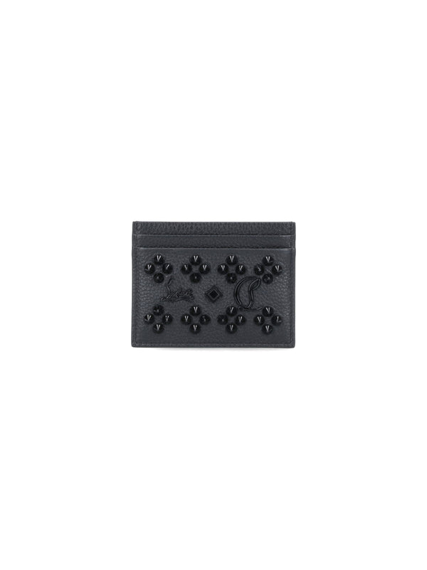 Christian Louboutin 100% Calf Leather card case in black
