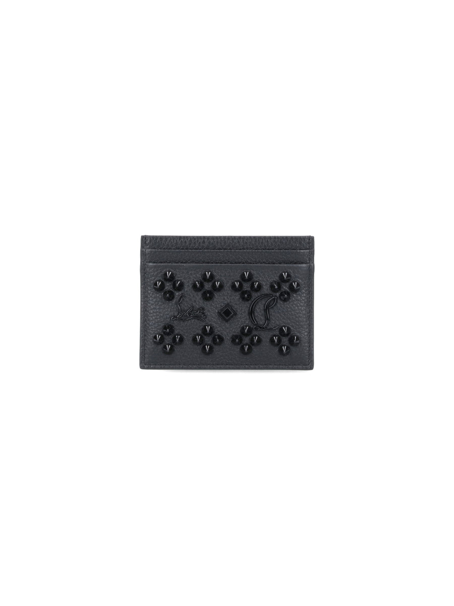 Christian Louboutin 100% Calf Leather card case in black