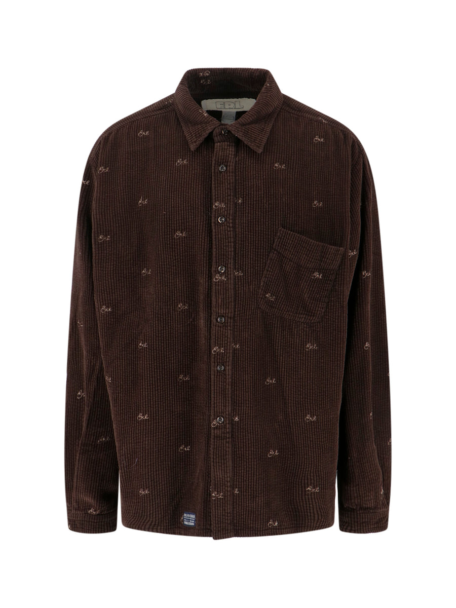 Erl 100% Cotton shirt in brown