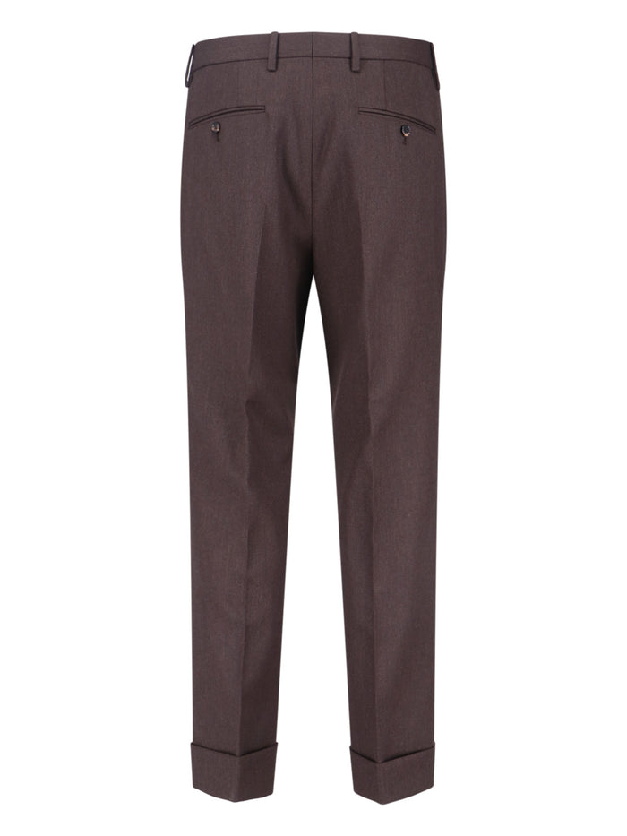 Burberry Trousers Brown Wool