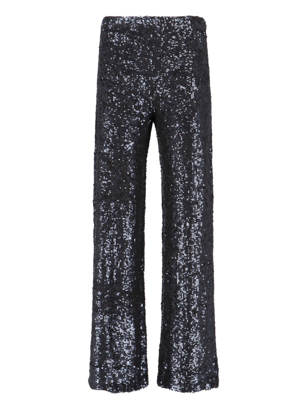 Parosh 85% Polyamide trousers in black