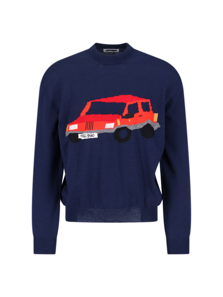 Magliano 100% wool sweater in navy