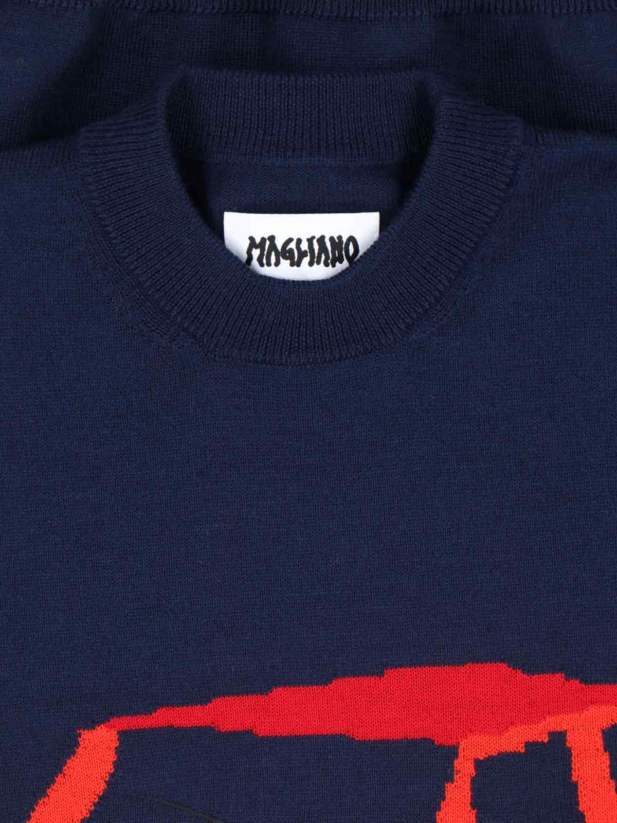 Magliano Sweaters Blue Wool