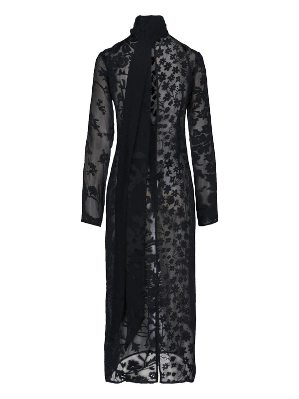 Marine Serre Uwov 50% Acetate dress in black