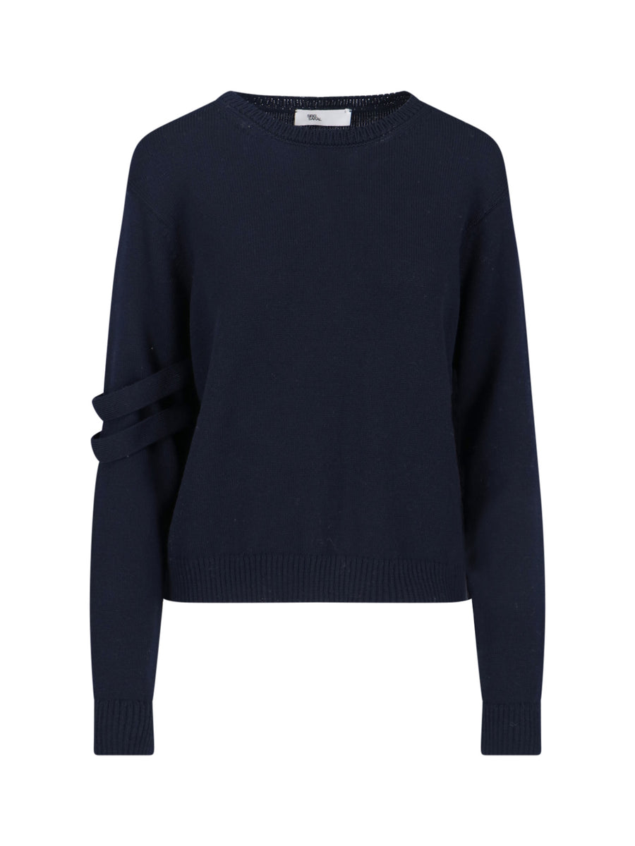 Sibel Saral Marine 100% Merino wool sweater in navy