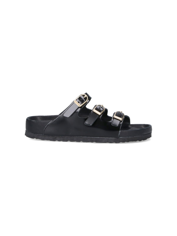 Birkenstock 100% leather sandal in black