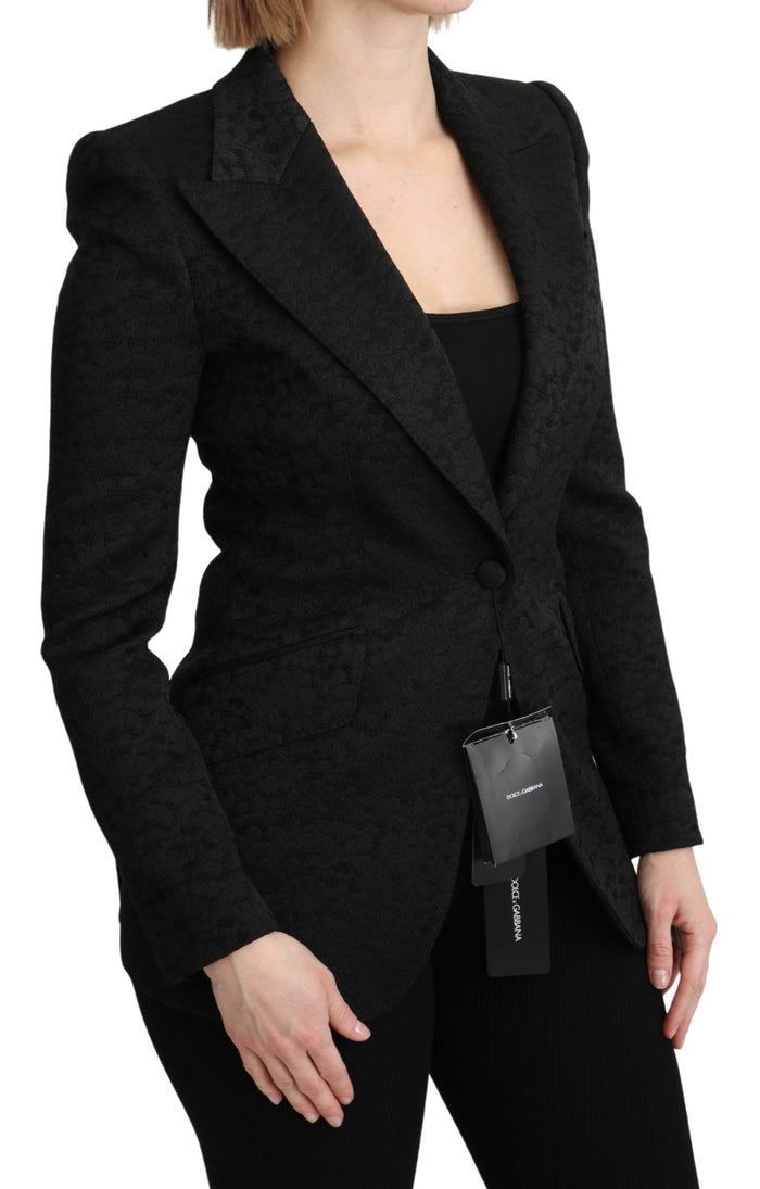Dolce & Gabbana 56% Polyester 25% Acetate 17% Rayon 2% Elastane blazer in black