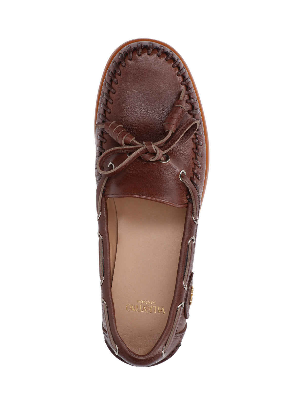 Valentino Garavani Flat shoes Brown Upper: Buffalo Leather