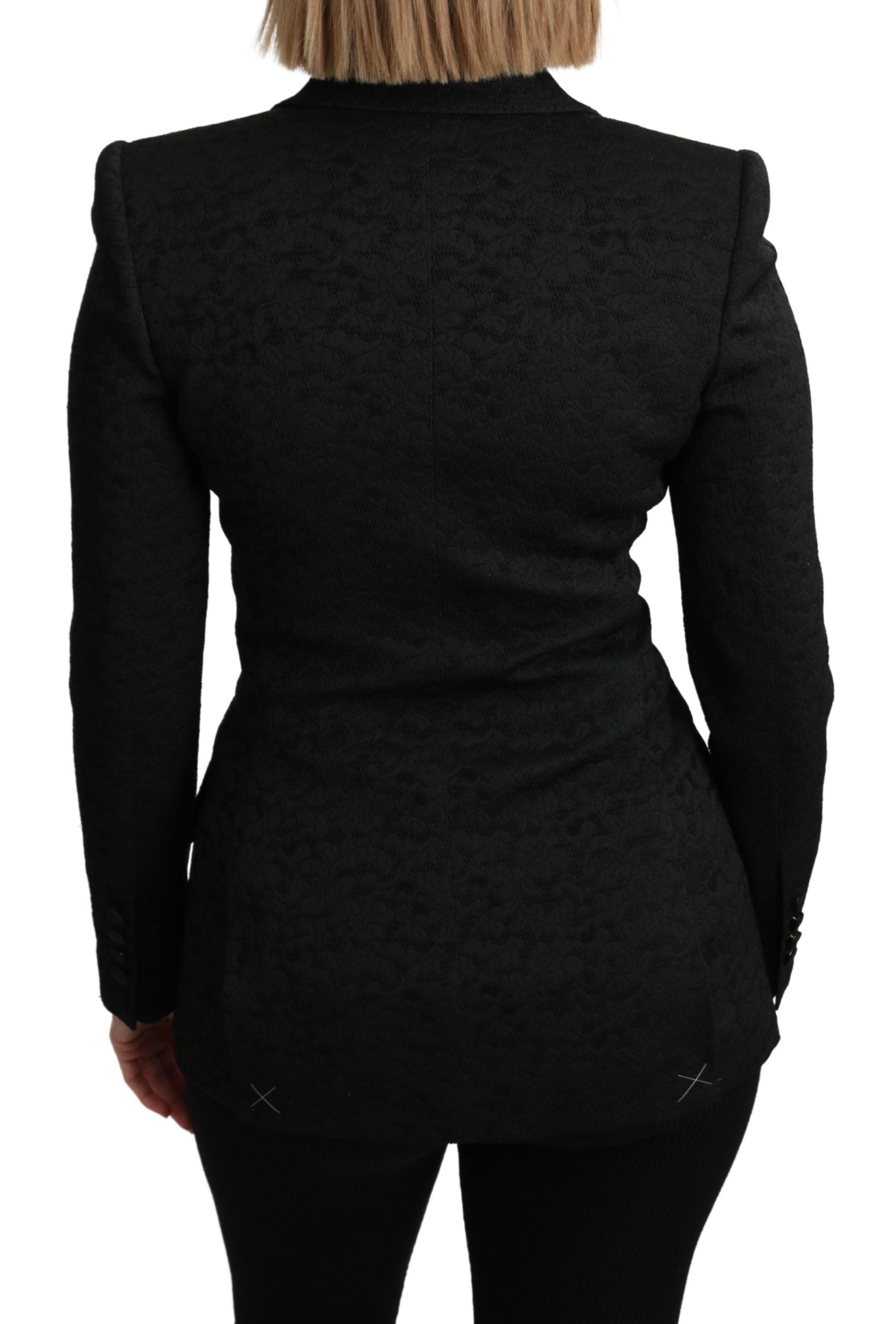 Dolce & Gabbana 56% Polyester 25% Acetate 17% Rayon 2% Elastane blazer in black — view 3