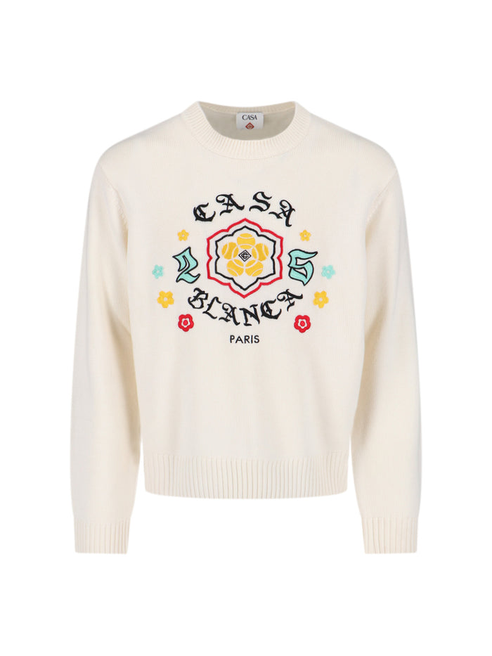 Casablanca Sweaters White Merino Wool