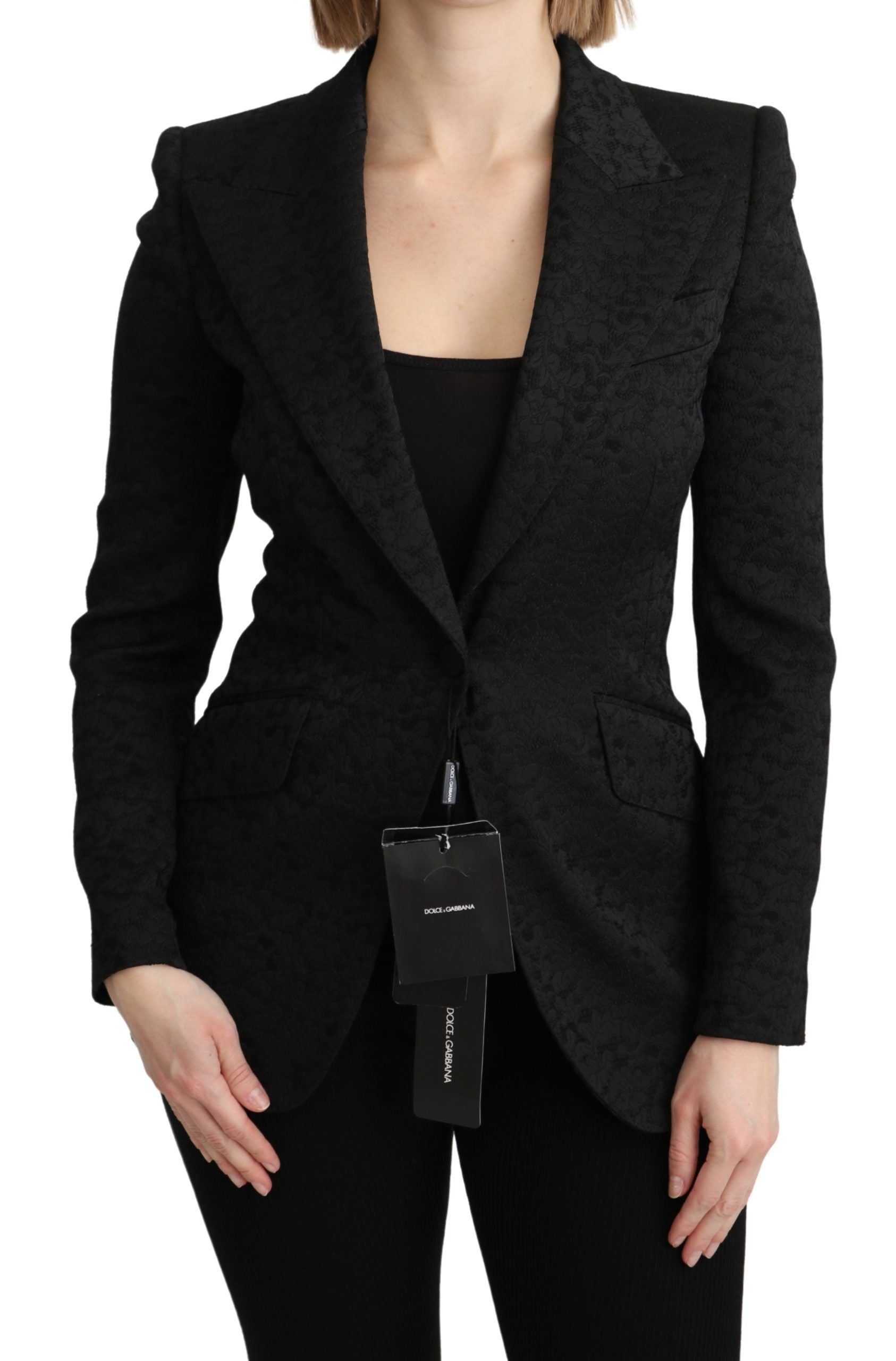 Dolce & Gabbana 56% Polyester 25% Acetate 17% Rayon 2% Elastane blazer in black — view 5
