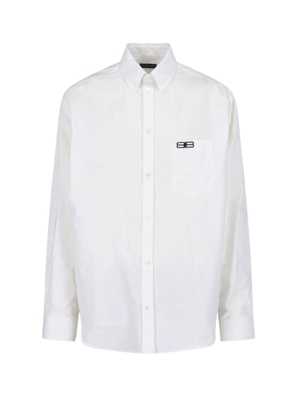 Balenciaga 100% Cotton (Material 1) shirt in white