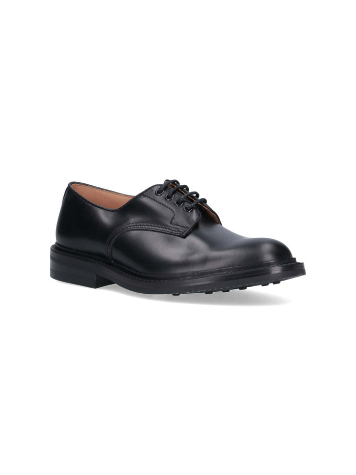 Trickers Flat Shoes Black Upper: Leather