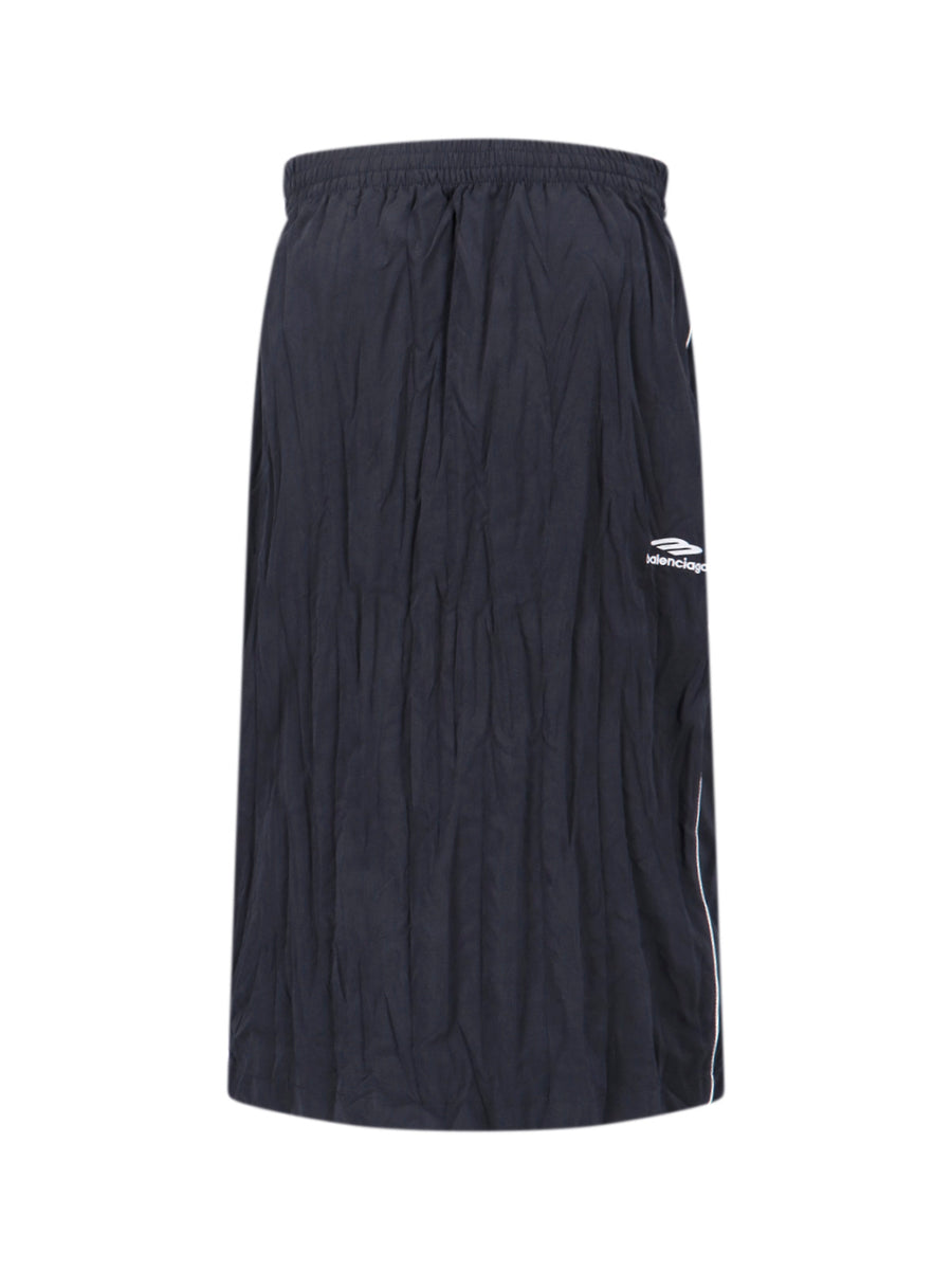 Balenciaga 90% Polyester skirt in navy