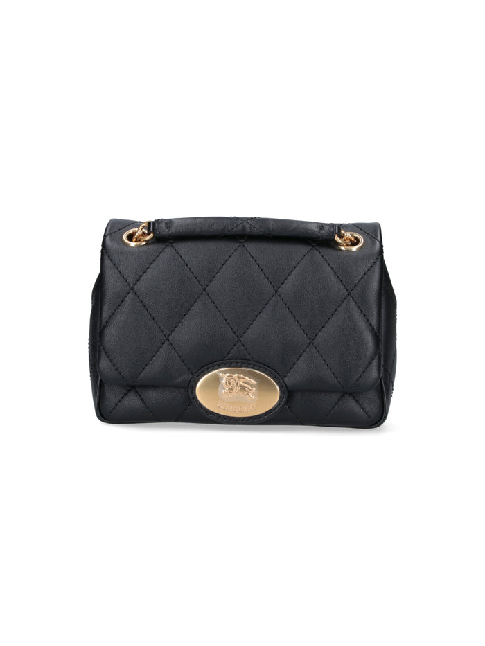 Burberry Bags Black Calf Grain Leather