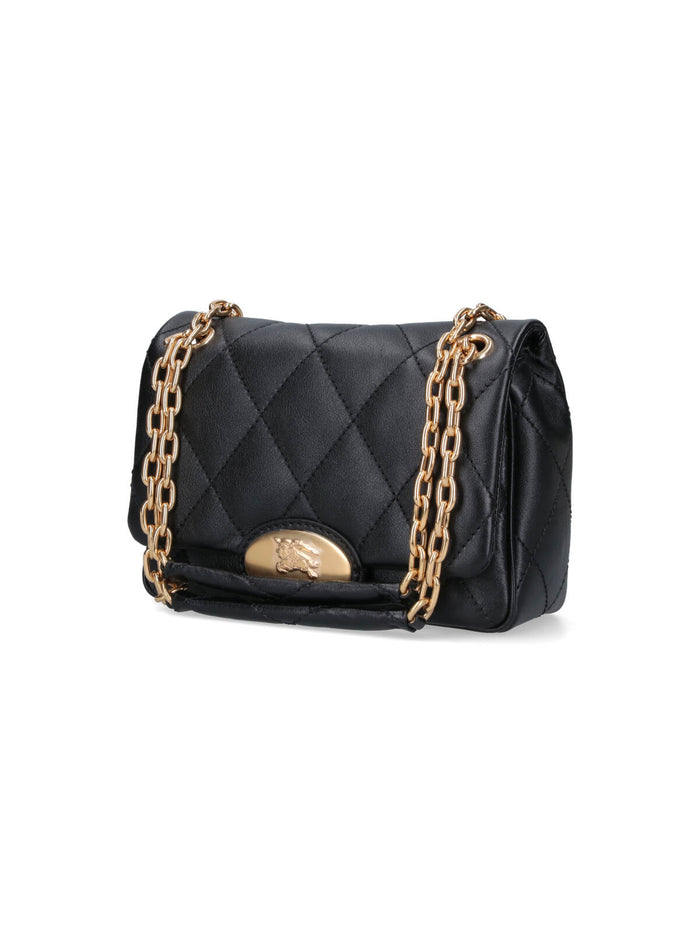 Burberry Bags Black Calf Grain Leather