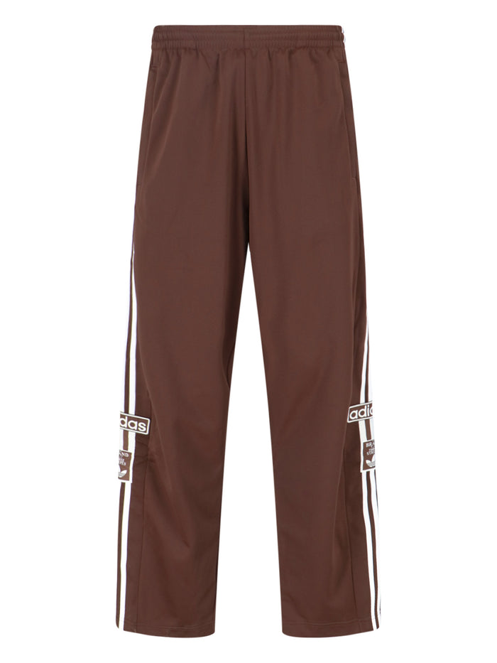 Adidas Trousers Brown Poliestere Riciclato