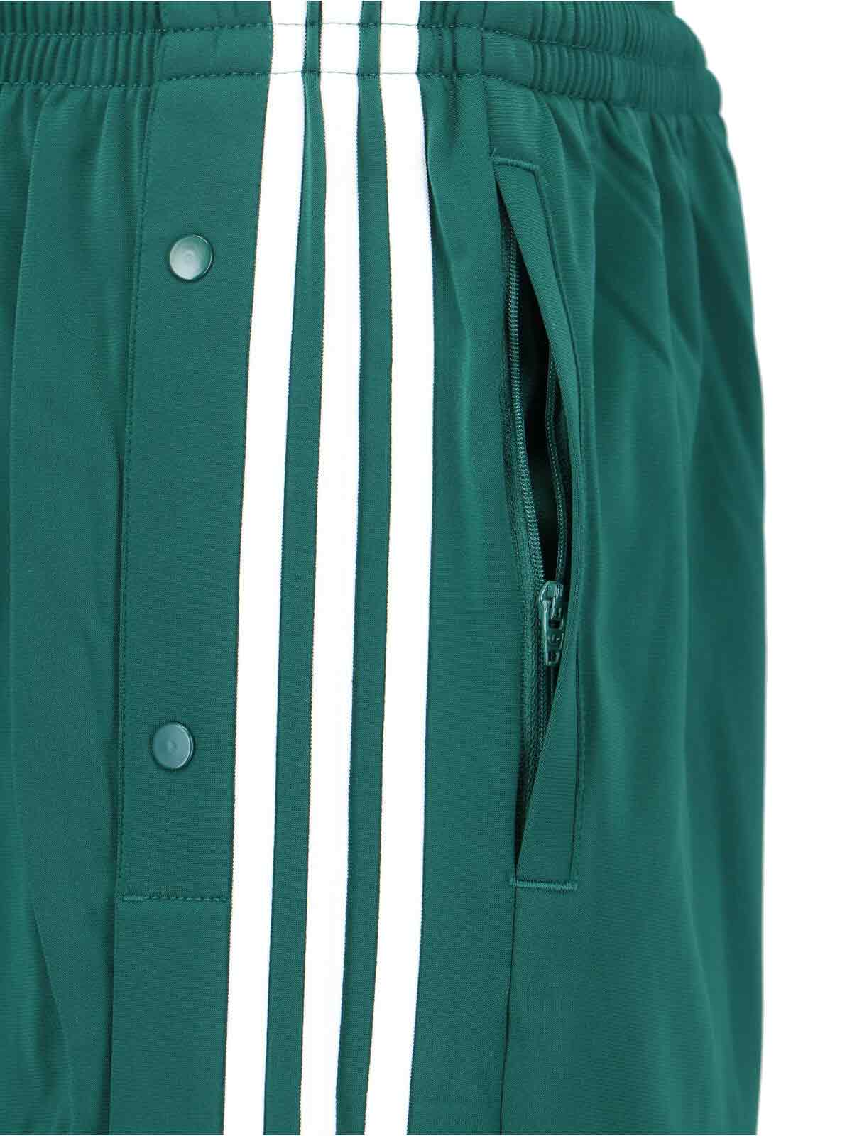 Adidas Trousers Green Poliestere Riciclato