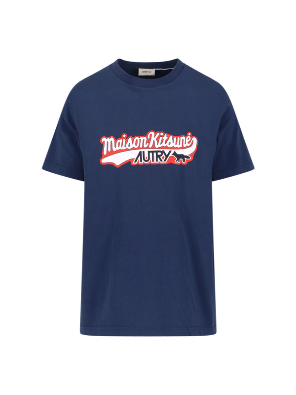 Autry 100% Cotton t-shirt in navy