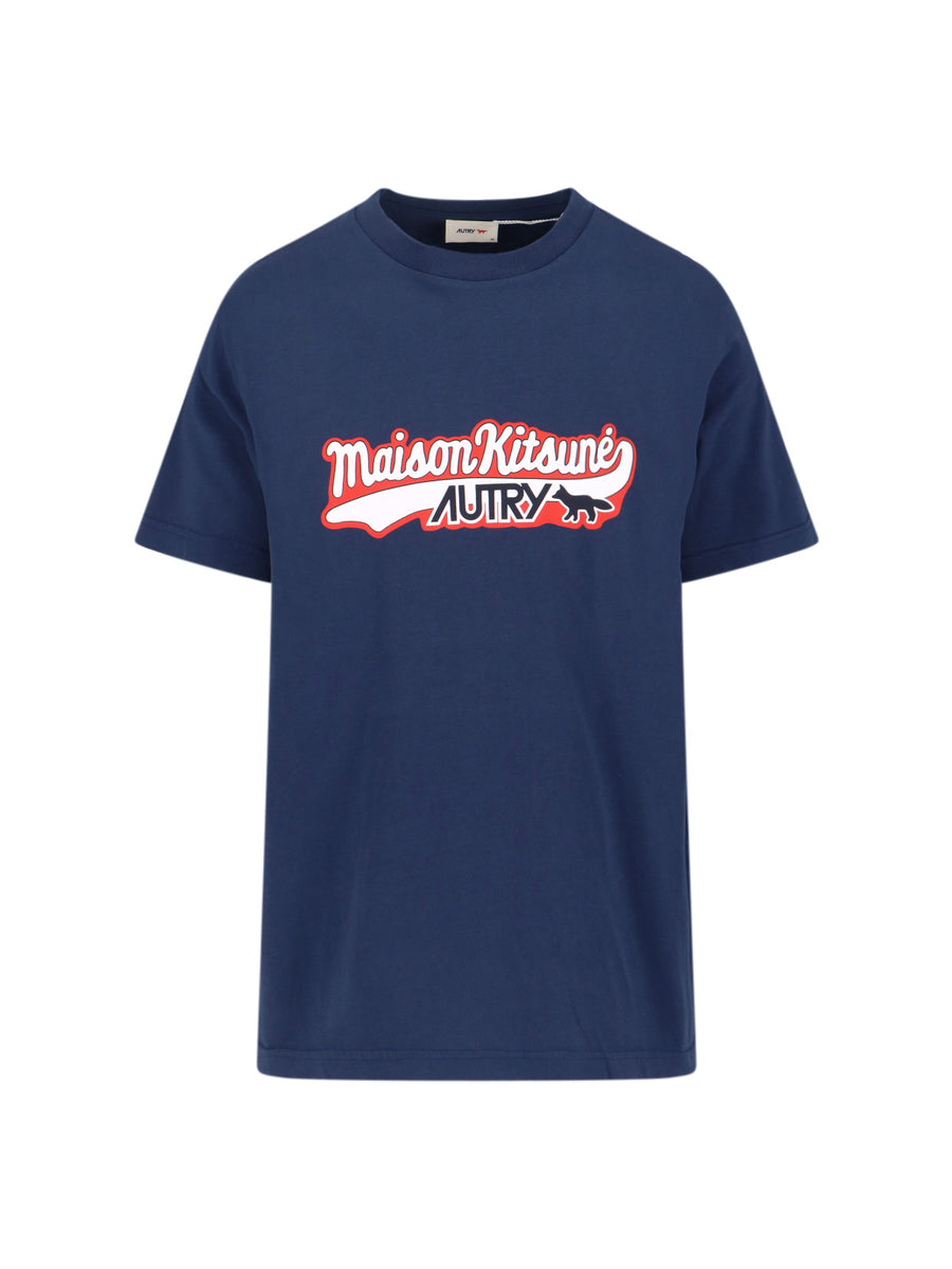 Autry 100% Cotton t-shirt in navy