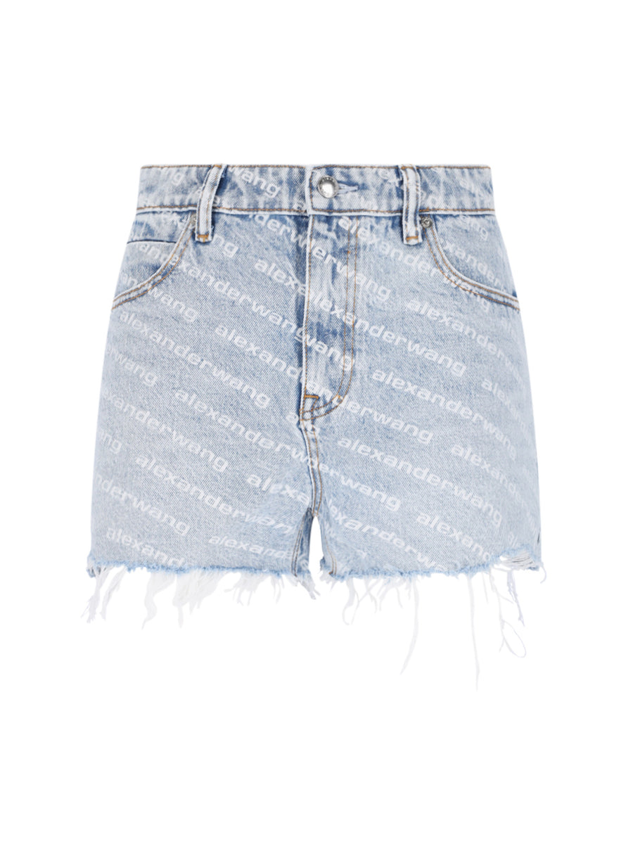 Alexander Wang 100% Cotton denim shorts in blue