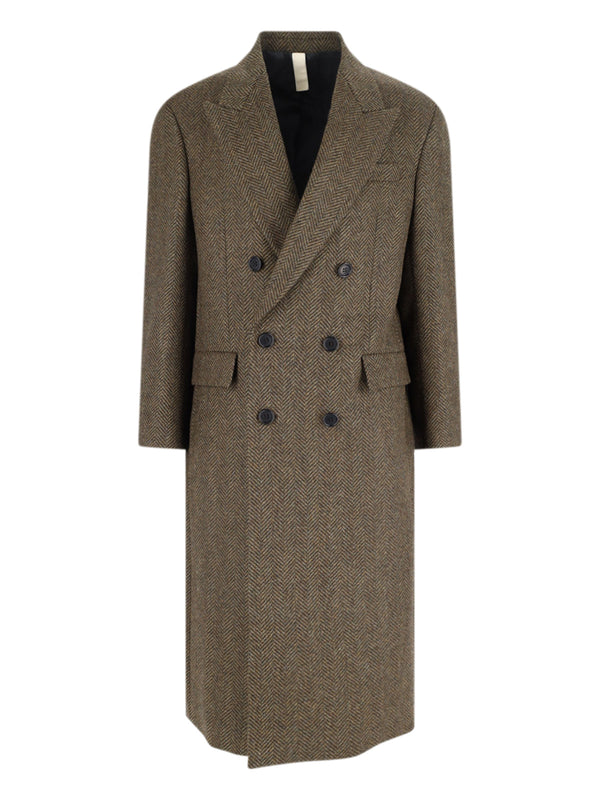 Sunflower 100% wool coat in brown