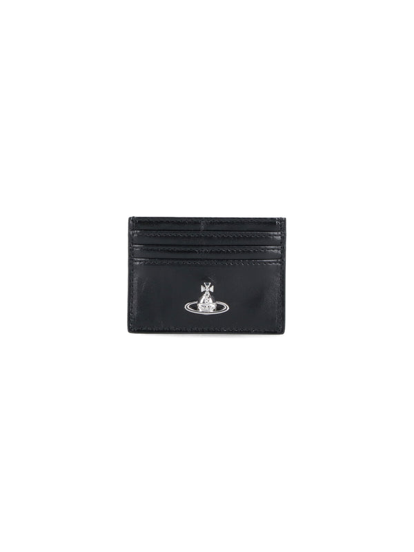 Vivienne Westwood 100% cow leather card case in black