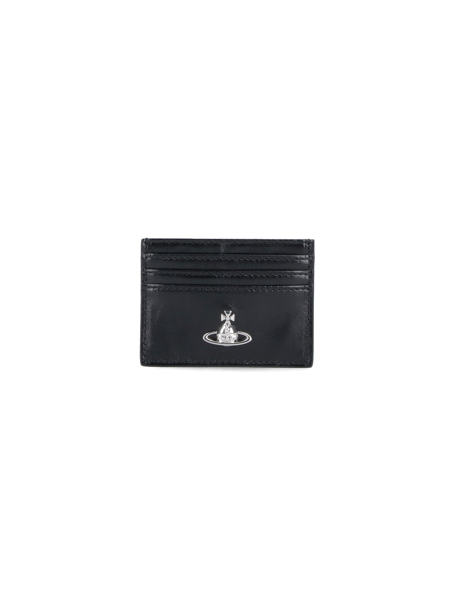 Vivienne Westwood 100% cow leather card case in black