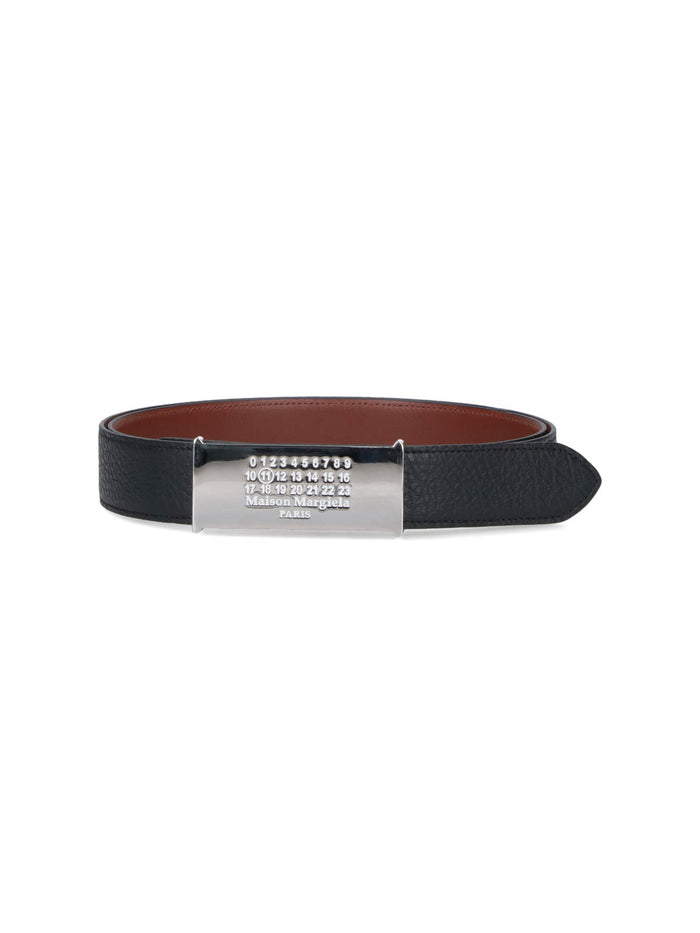Maison Margiela Belts Black Cow Leather