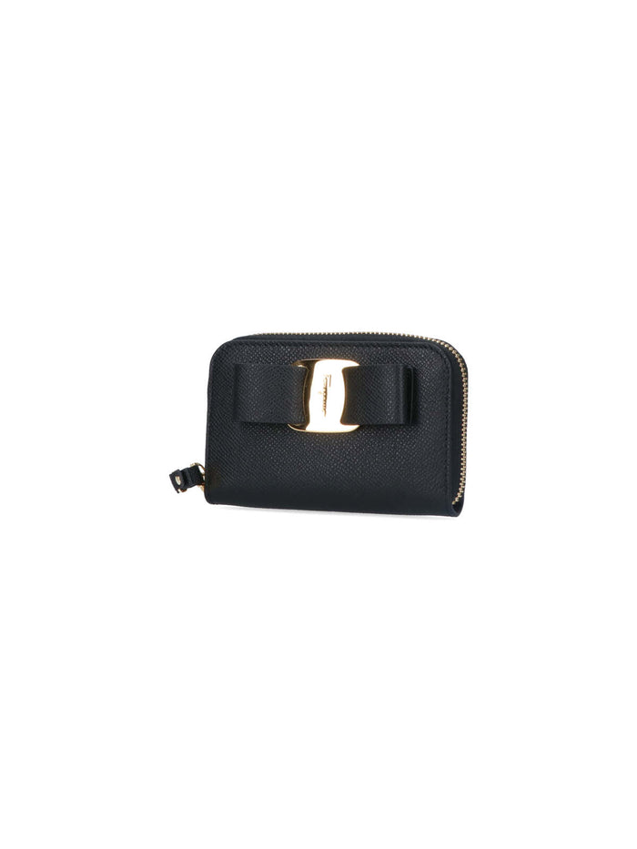 Ferragamo Wallets Black Calf Leather