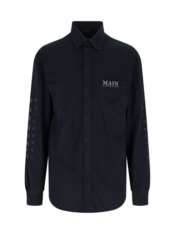 Balenciaga Ttvb 100% Cotton shirt in black