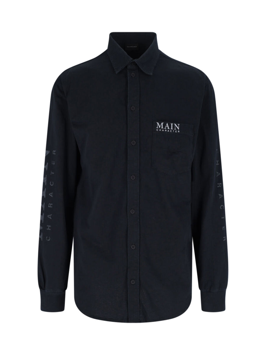 Balenciaga Ttvb 100% Cotton shirt in black