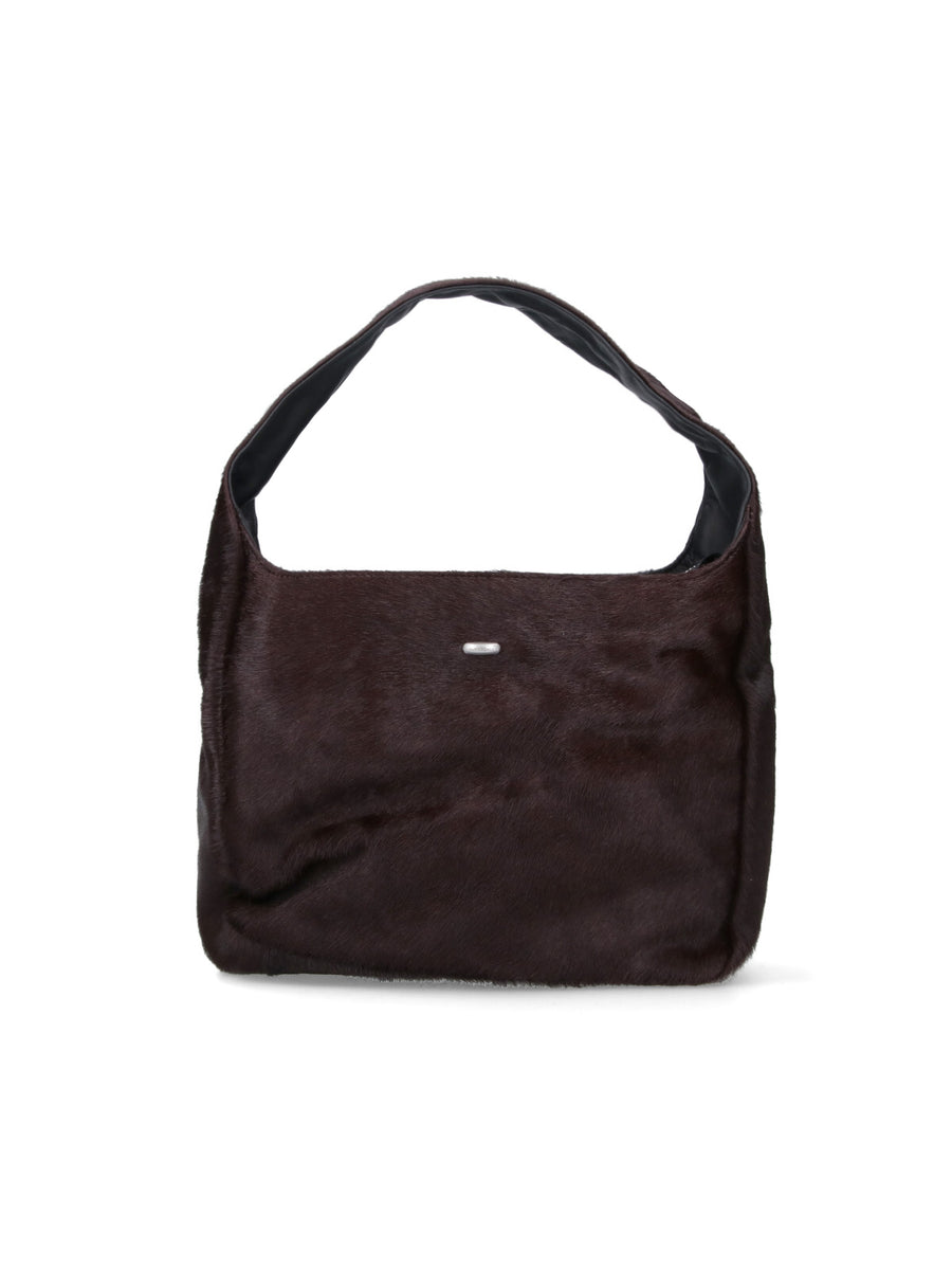 Our Legacy 100% cow leather shoulder bag in brown