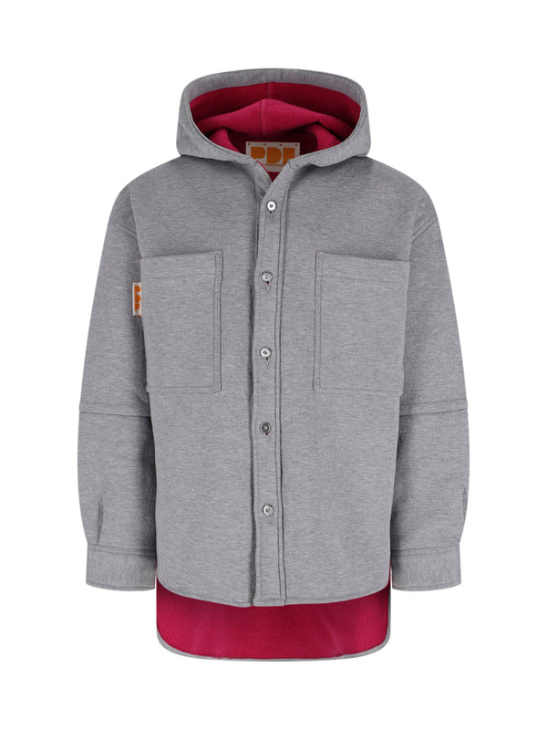 Pdf 52% Virgin Wool overshirt in gray