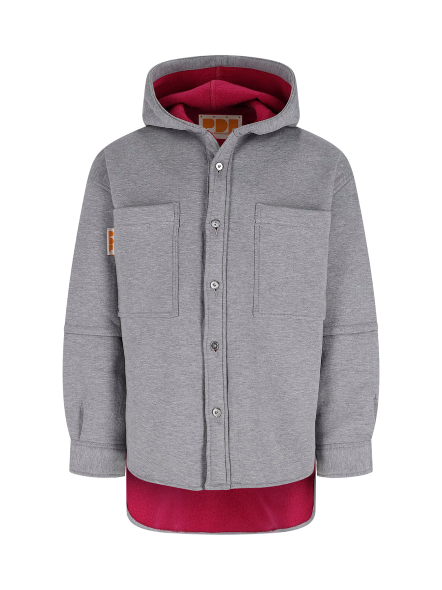 Pdf 52% Virgin Wool overshirt in gray