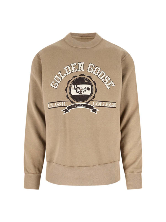 Golden Goose Sweaters Beige Cotton