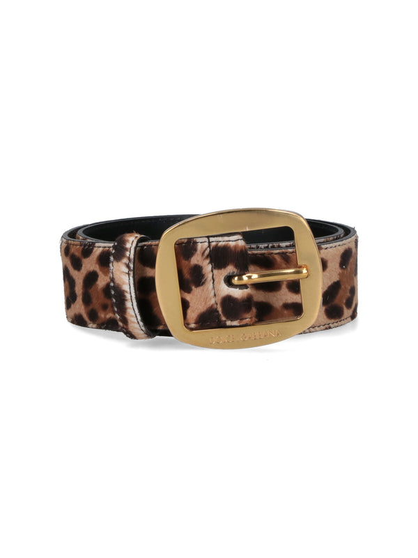 Dolce & Gabbana 100% calf leather belt in brown